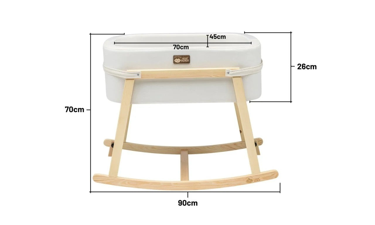 Nacique Berceau en bois naturel 70x45
