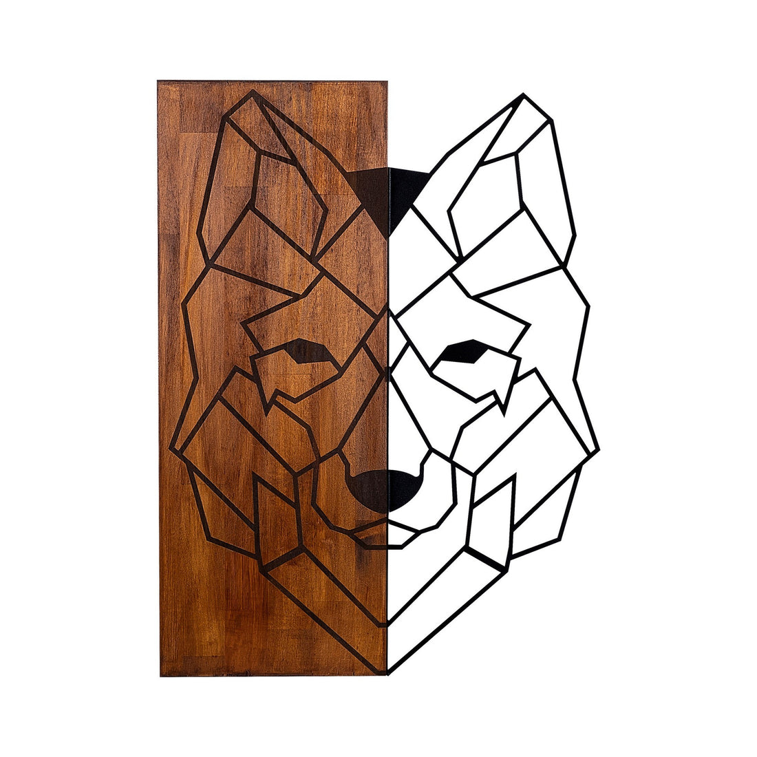 Accessoire mural en bois décoratif Wolf1