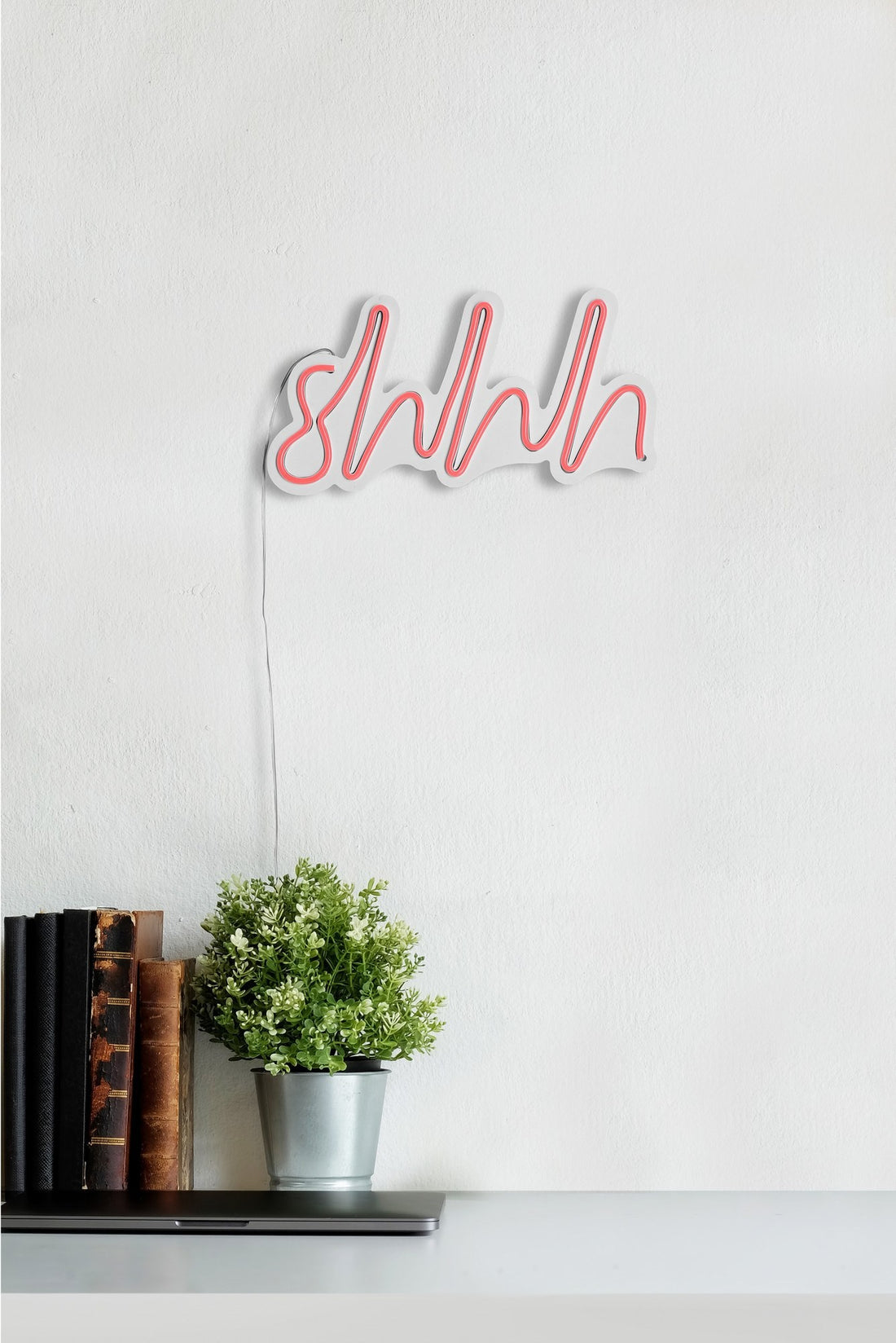 Éclairage LED en plastique décoratif Shhh - Pink