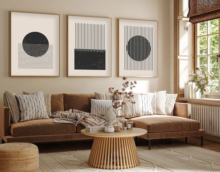 Peinture MDF encadrée décorative (3 pièces) Huhu212 - 50 x 70