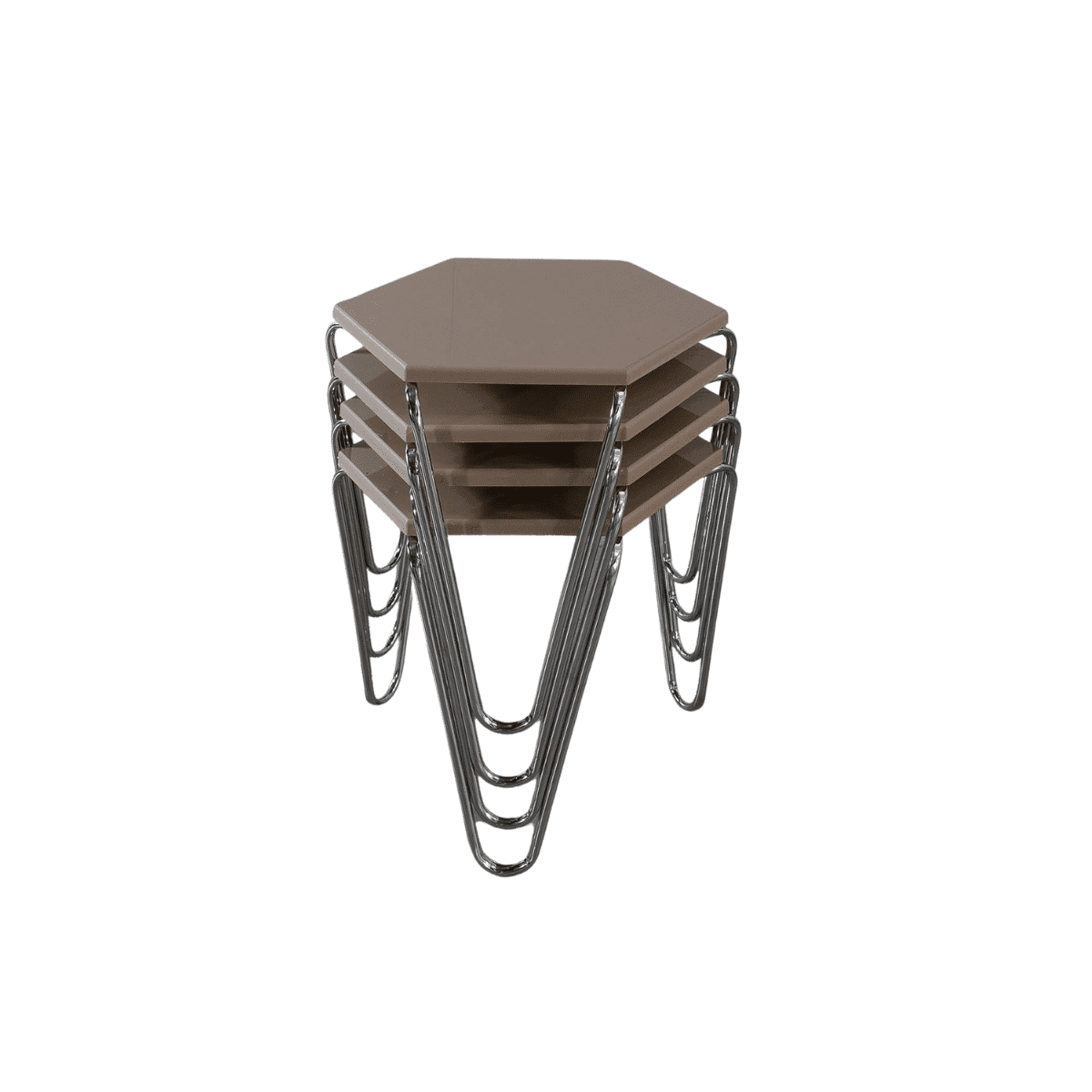 Piramit Table Gigognes Marron Clair