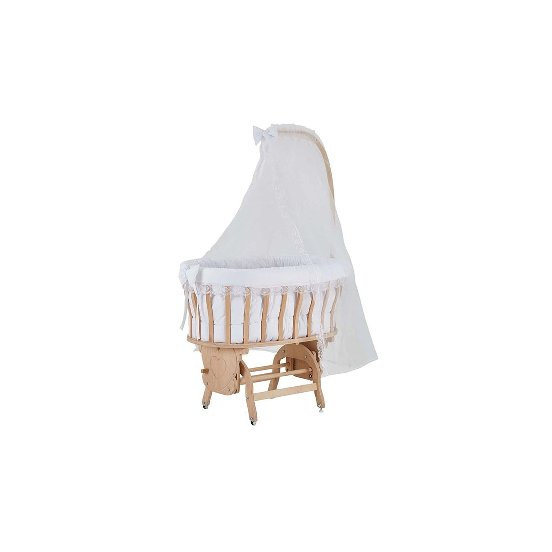 Berceau À Roulettes Babsi Bois 93x58x42 Cm