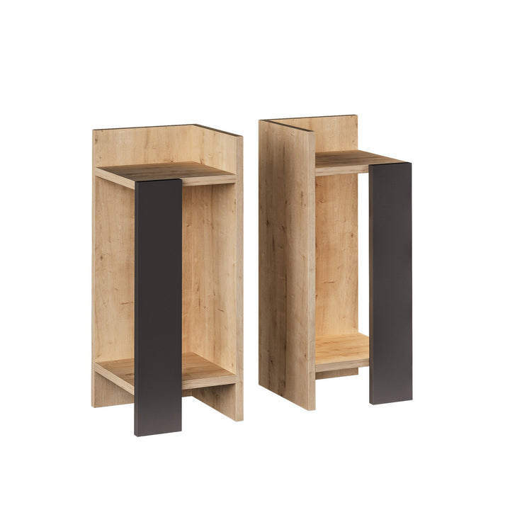 La table de nuit Elos - Oak, Anthracite