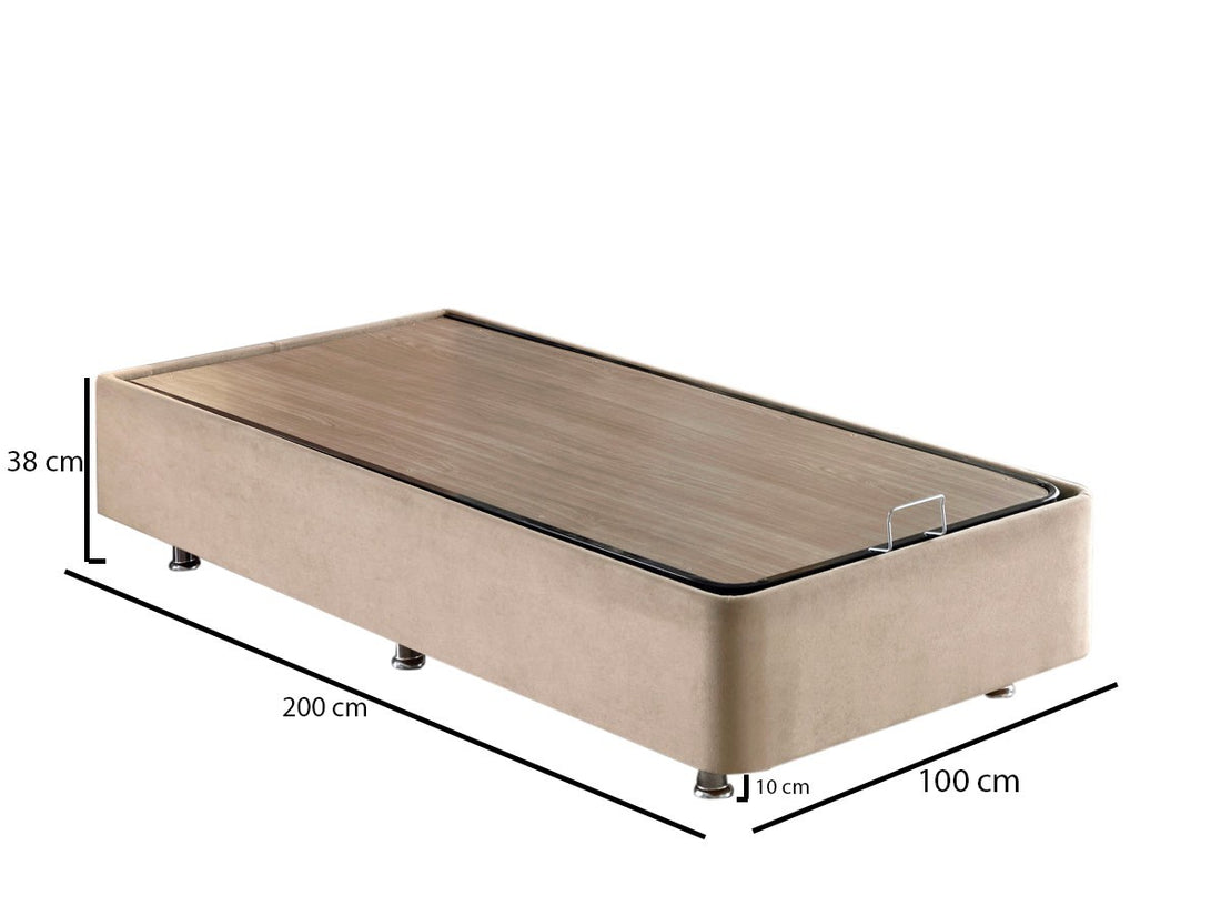Base de lit unique Ela Single - Light Brown (100 x 200)