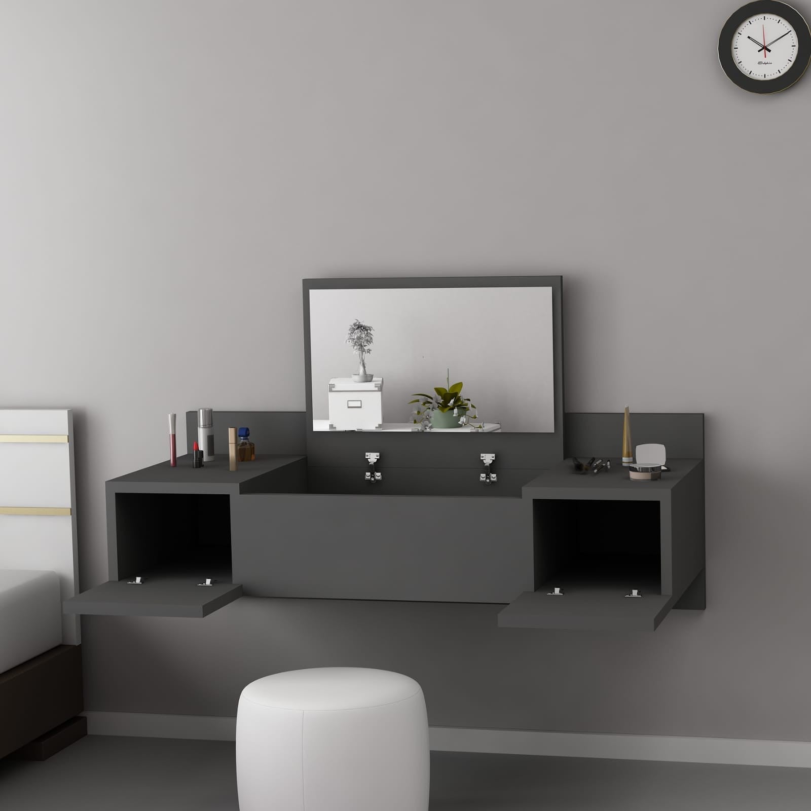 Table de maquillage Zakkum - Anthracite