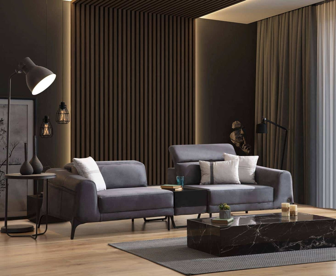 Terra canapé 3 places anthracite