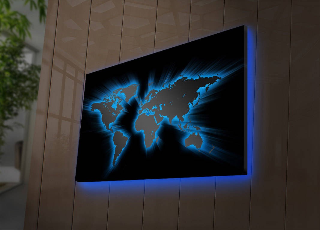 Peinture de toile éclairée à LED décorative 4570DACT-35