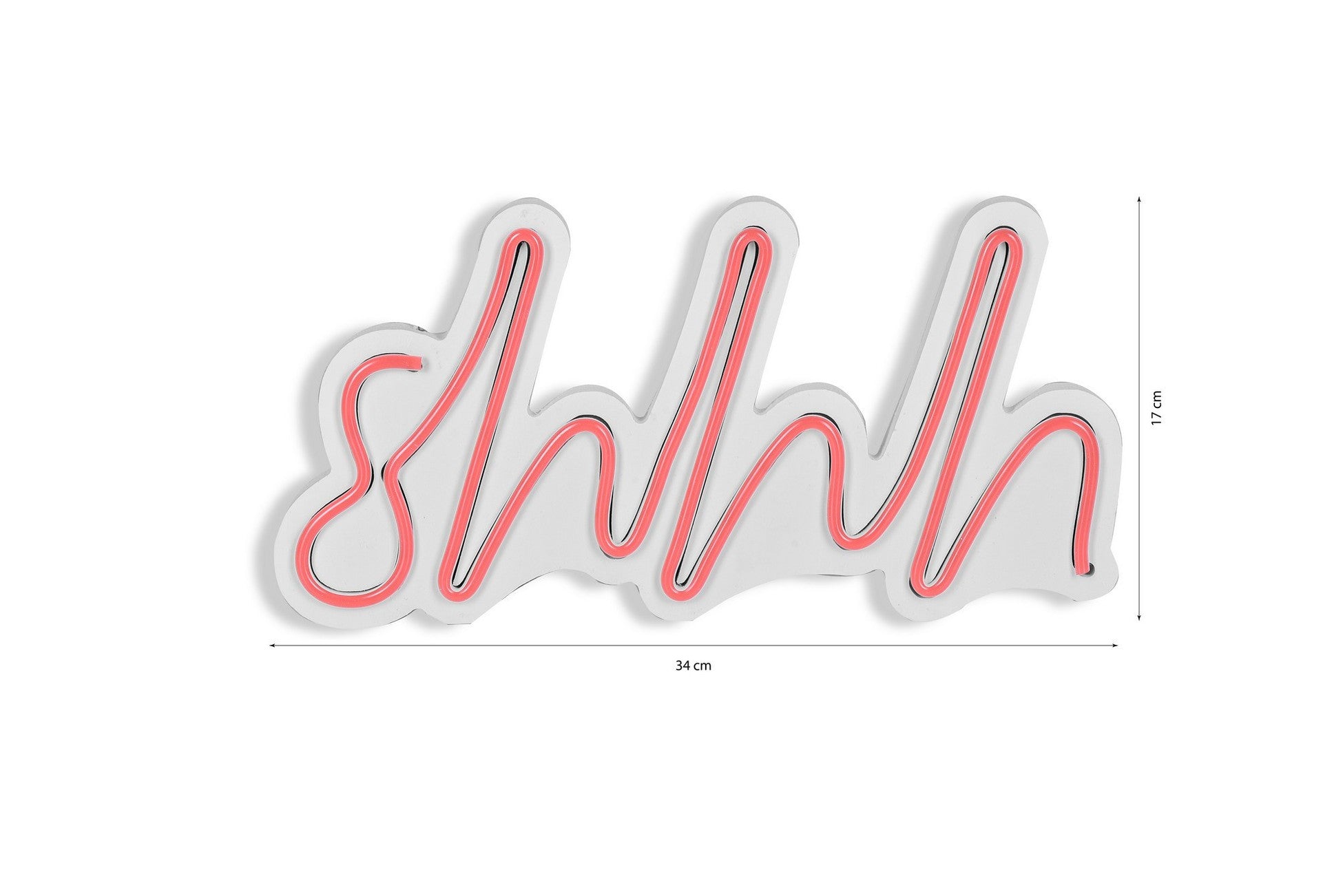 Éclairage LED en plastique décoratif Shhh - Pink