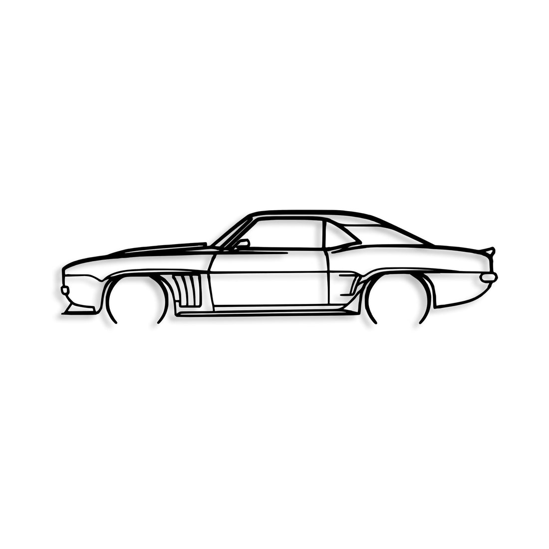 Accessoire mural en métal décoratif Chevrolet Camaro Silhouette