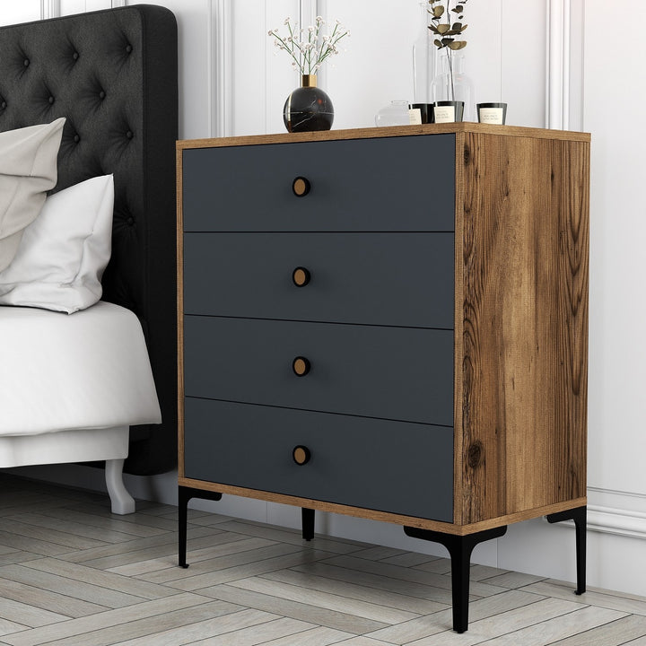 La commode Lizbon 536 - Walnut, Anthracite
