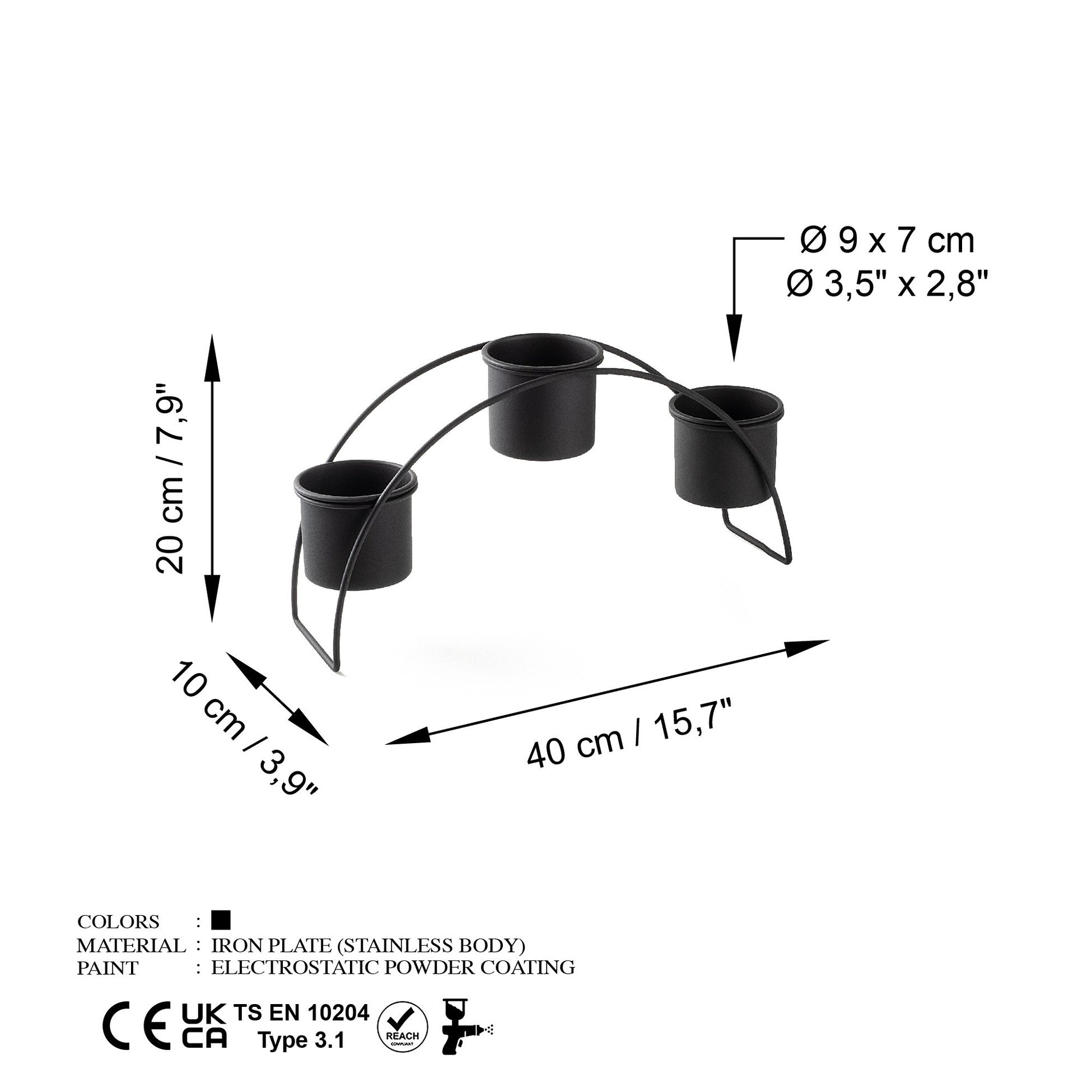 Accessoire décoratif en métal GED-012-A