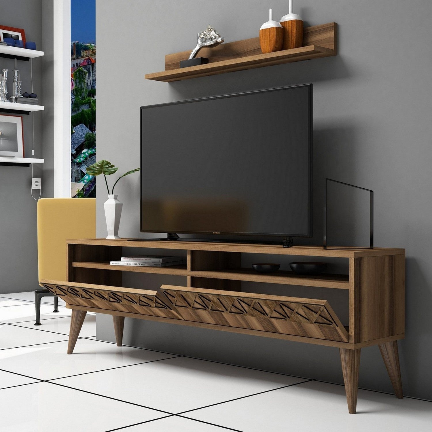 Unité de télévision Line - Walnut