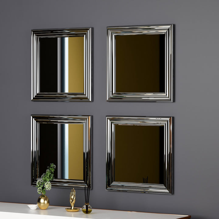 Ensemble de miroirs (4 pièces) Loza - Silver