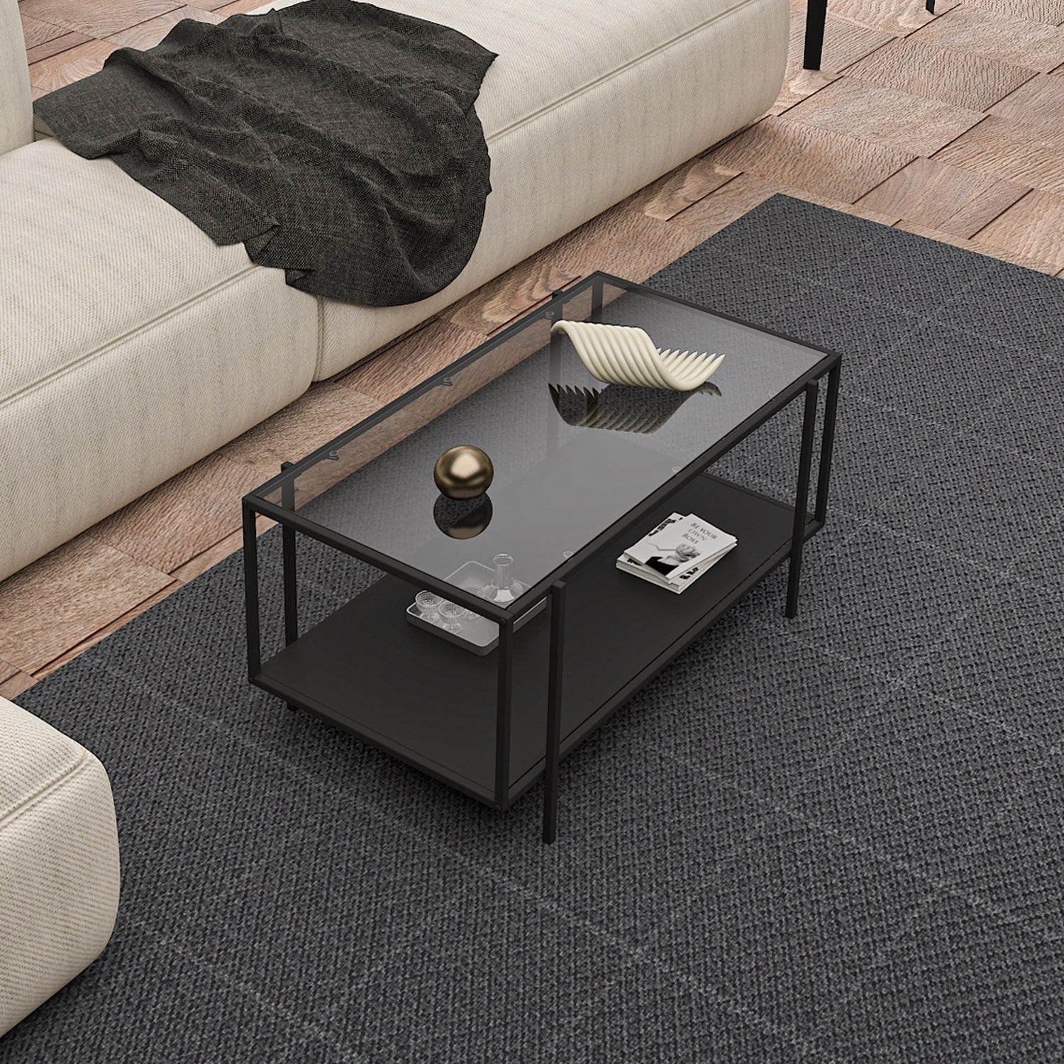 Table basse Espa - Smoked, Black