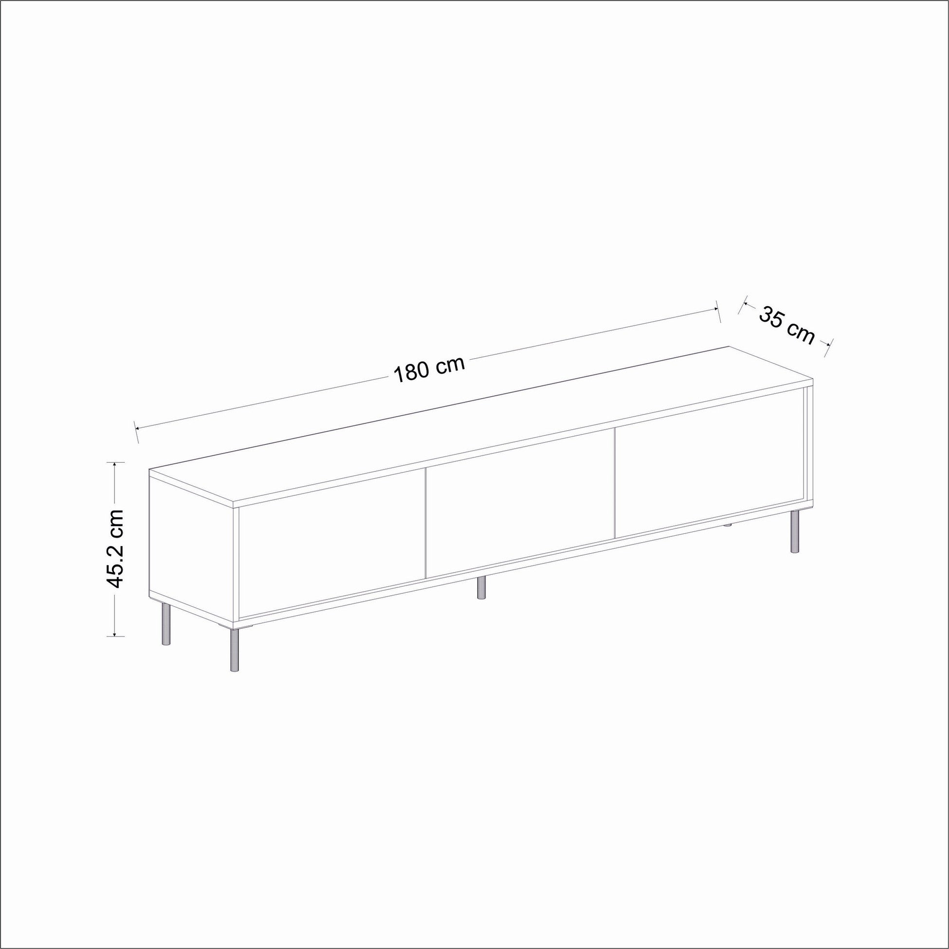 Meuble TV Imaj - Marble, White