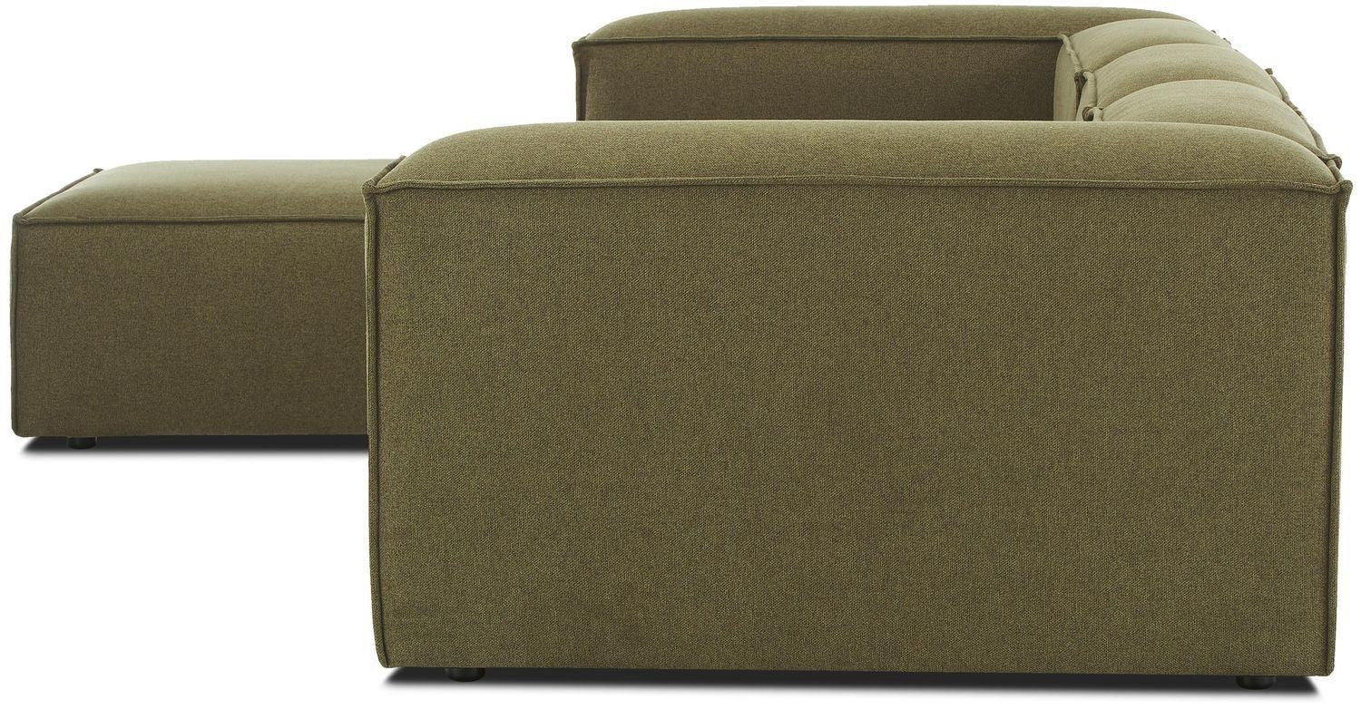 Canapé modulable 4 places en Lin avec pouf Frid