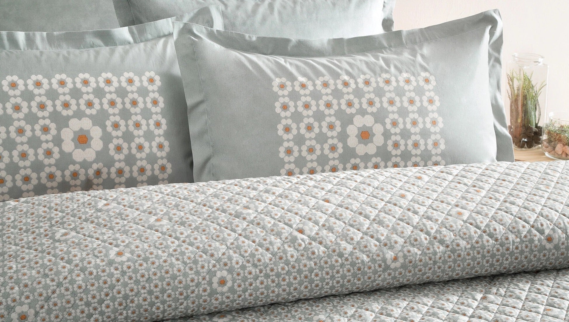 Amara Ensemble de Literie Matelassé Vert