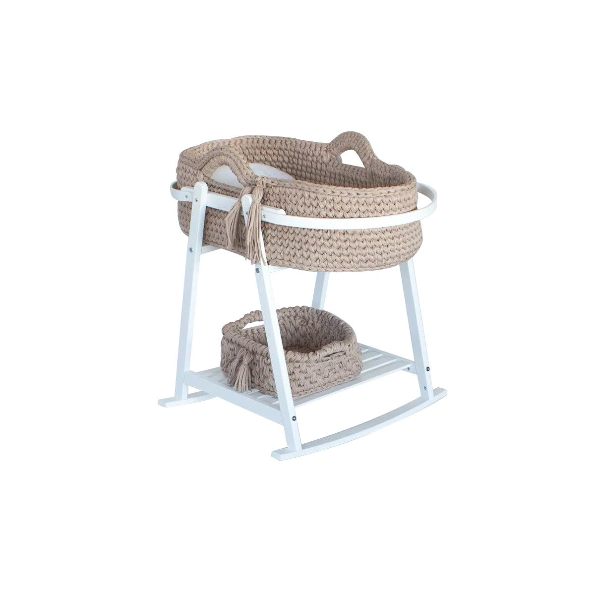 Couffin Bébé Avec Support Bois,Matelas &amp; Panier