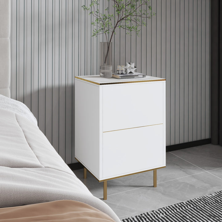 La table de nuit Imaj - Marble, White