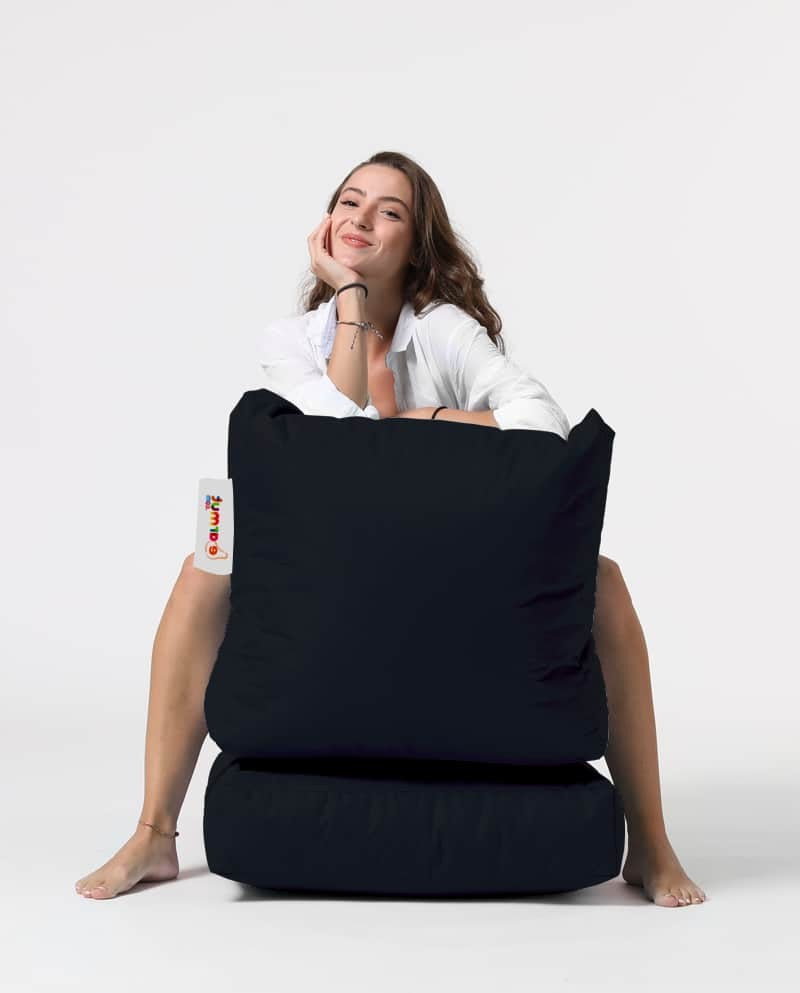 Siesta Pouf convertible / coussin de sol Noir