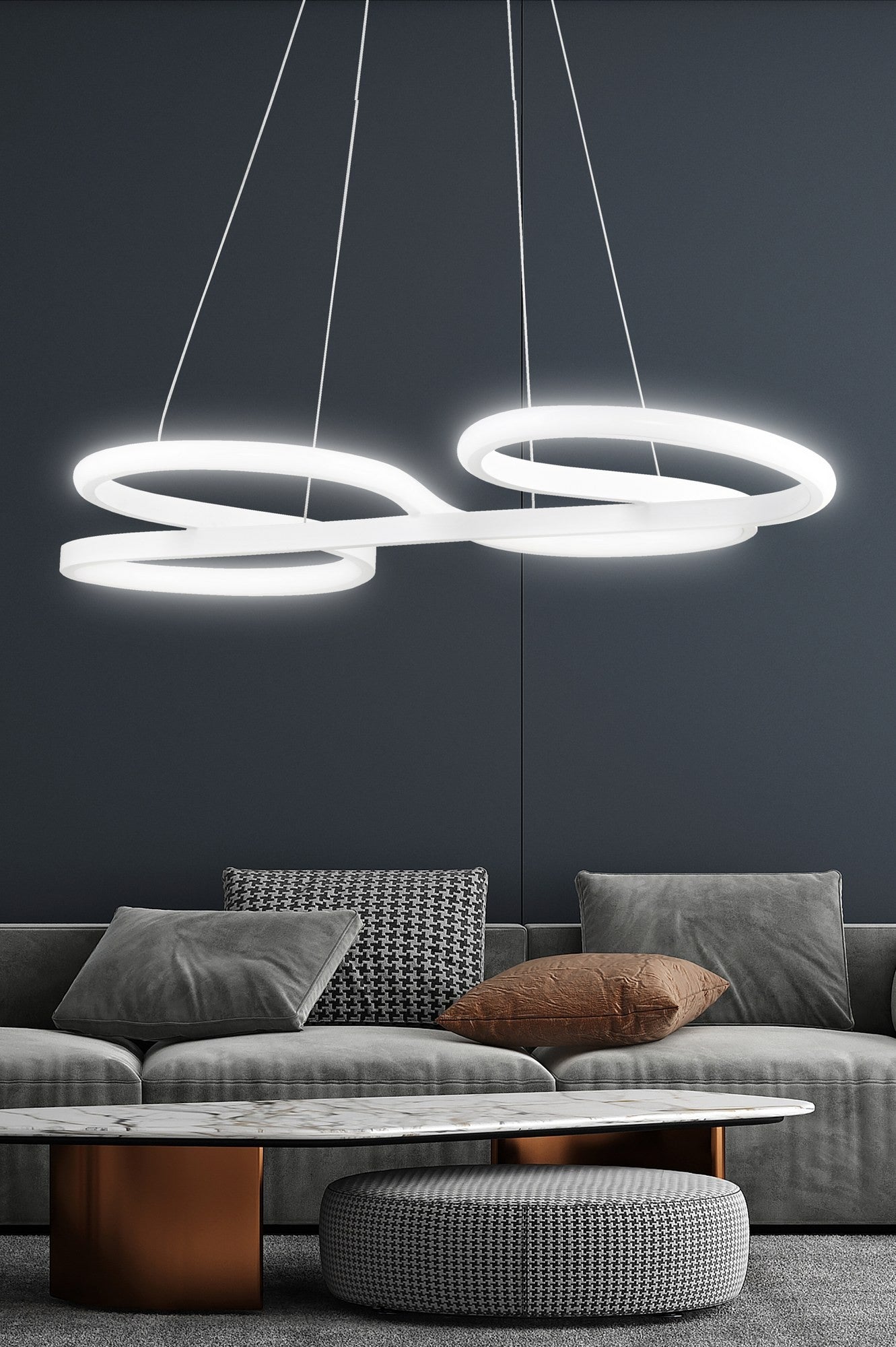 Lustre Swing - White, White Light