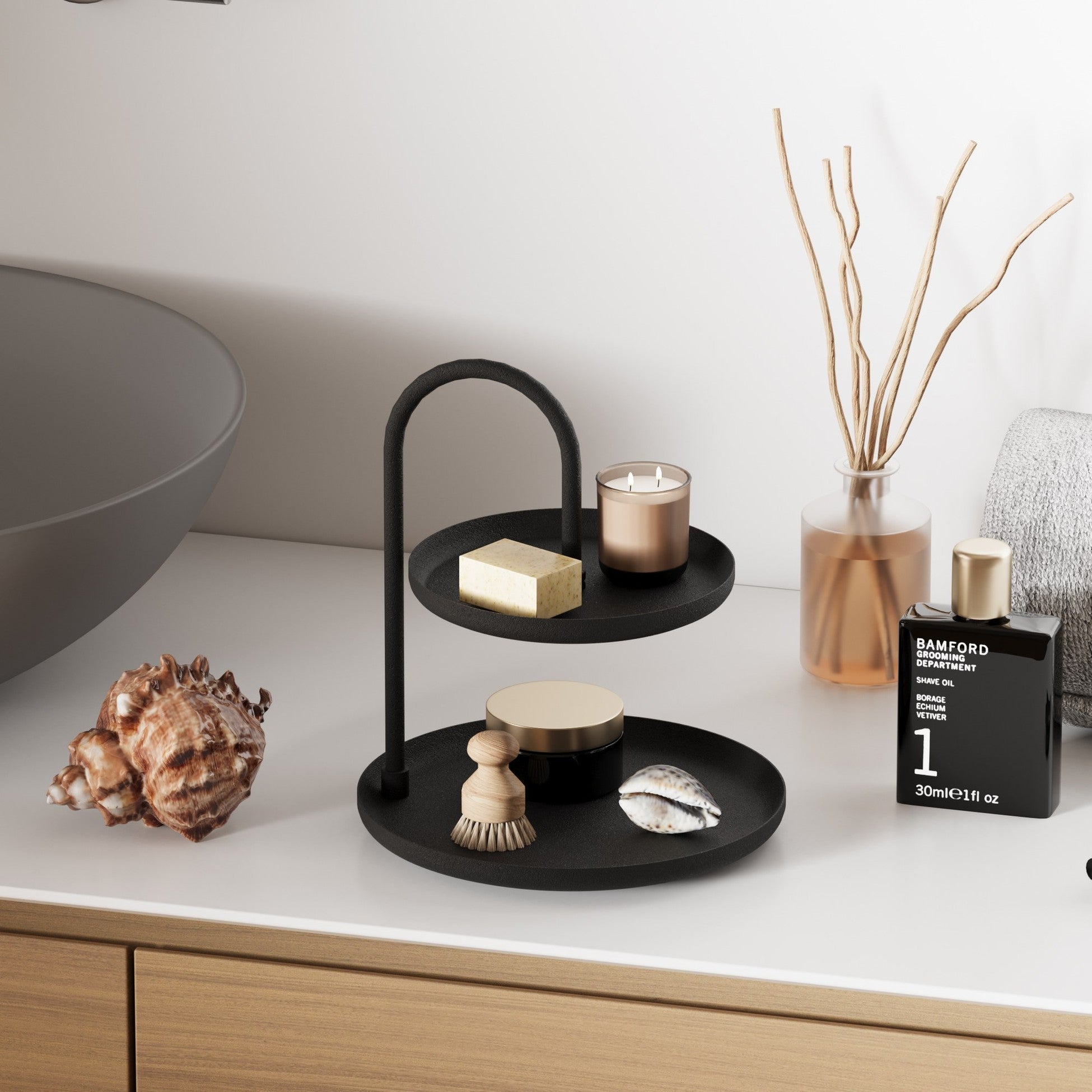 Accessoire en métal décoratif Kormen - Black