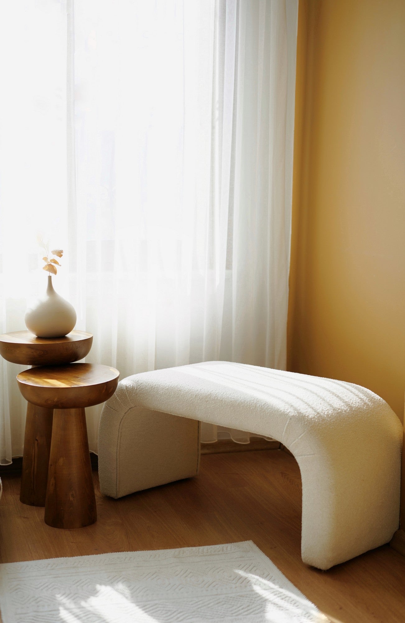 Pouf Nu Bench - White