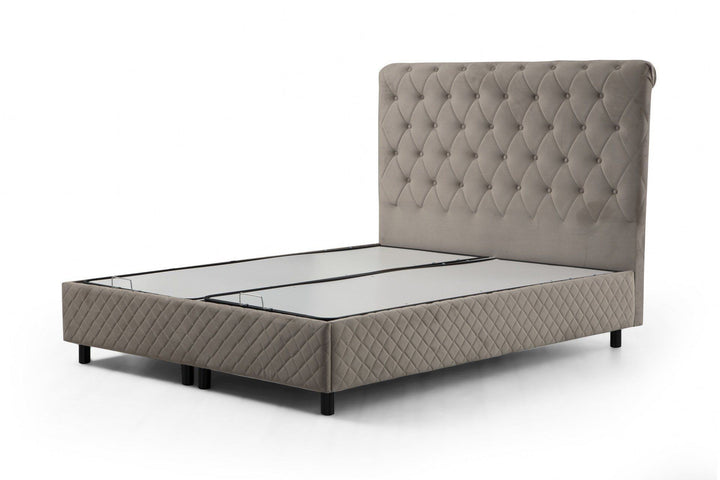 Base de lit double et tête de lit Sonata 140 x 200 - Beige