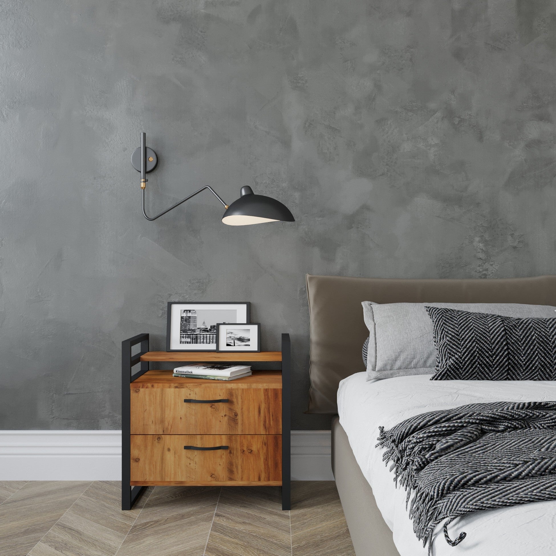 La table de nuit Nero Pier - Walnut