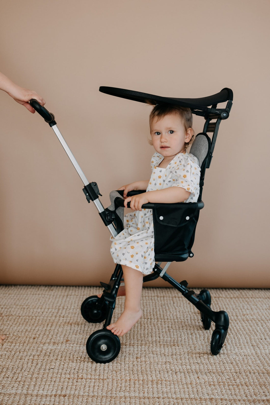 Poussette légère et pliable bidirectionnelle poussoir pare-soleil bébé anti-renversement à quatre roues