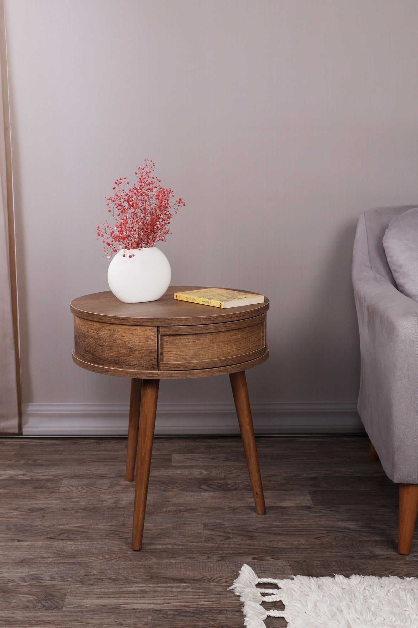 Table d'appoint Yuvarlak - Walnut