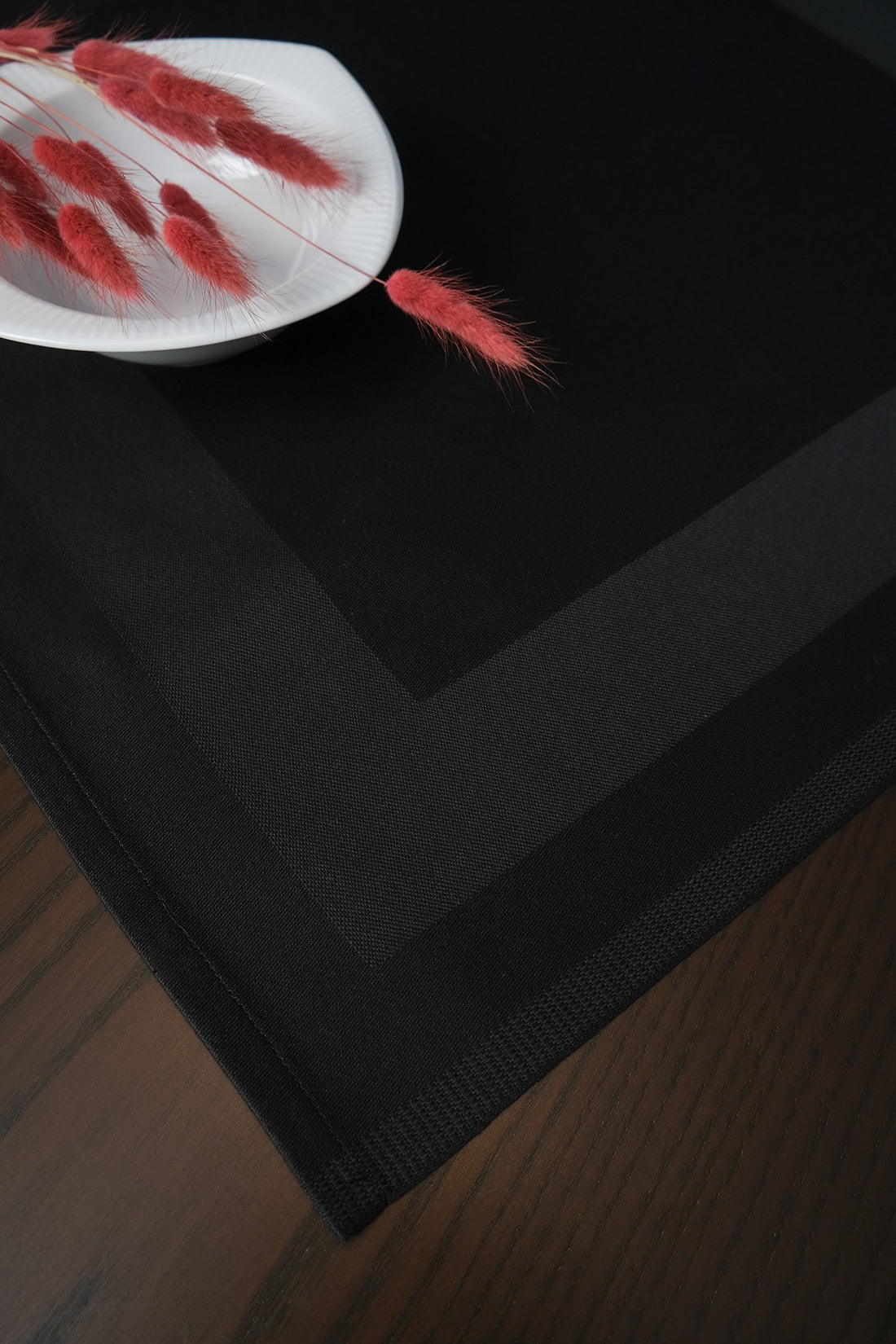 Serviette de table Wolzwrin - Black - 50 x 50