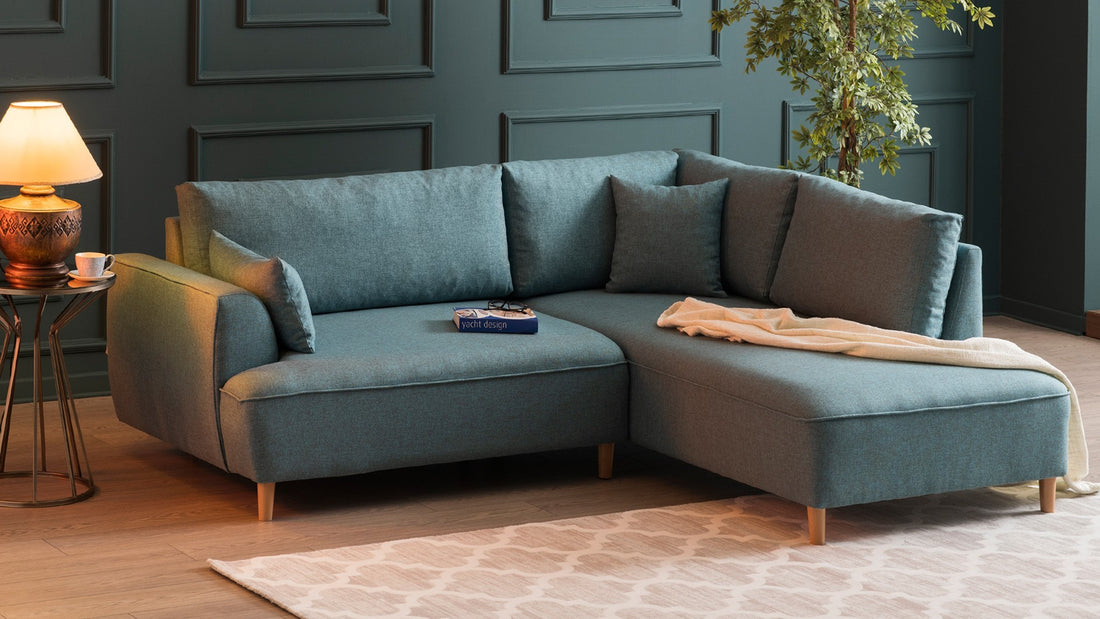 Canapé d'angle Felix Extra Soft Corner Sofa Right - Turquoise