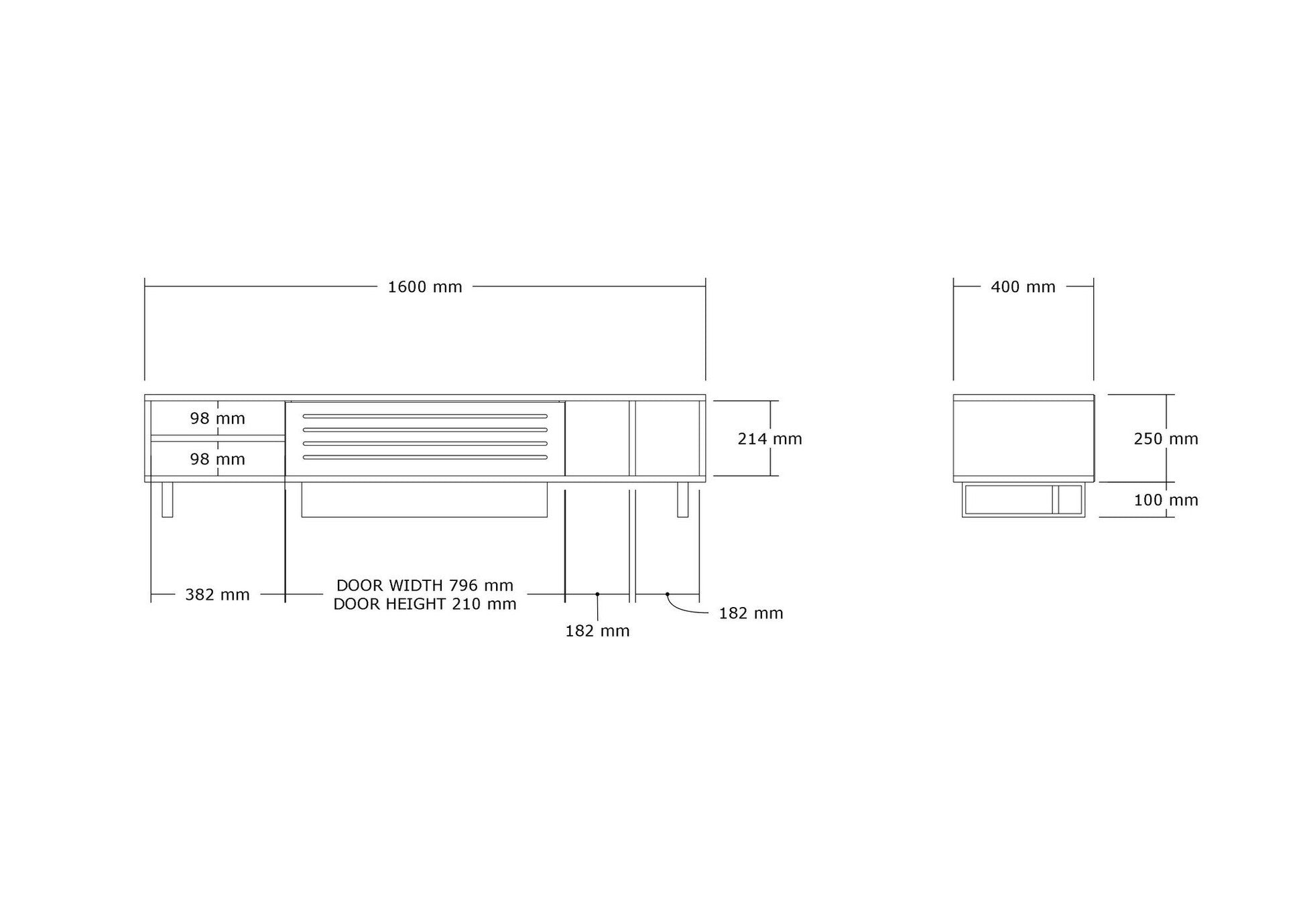 Meuble TV Safir - Sapphire, Anthracite