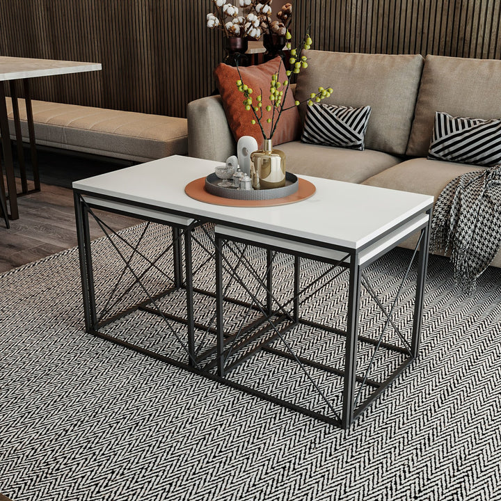 Ensemble de table basse Defne - White