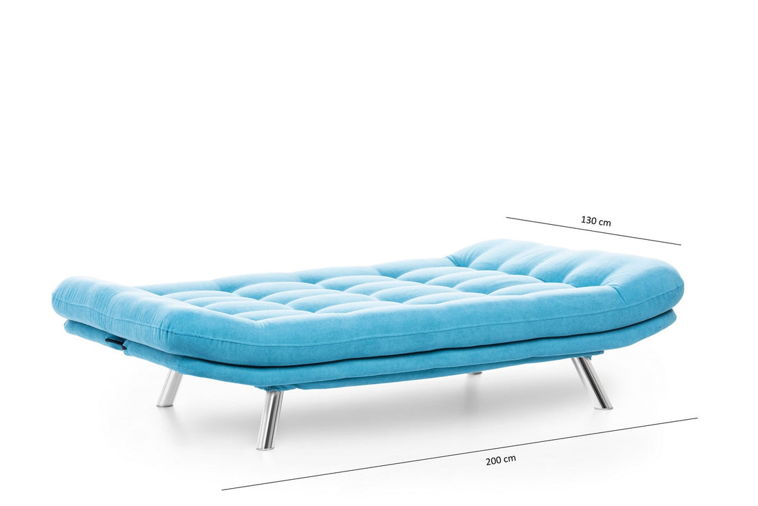 Canapé-lit 3 places Misa Sofabed - Turquoise