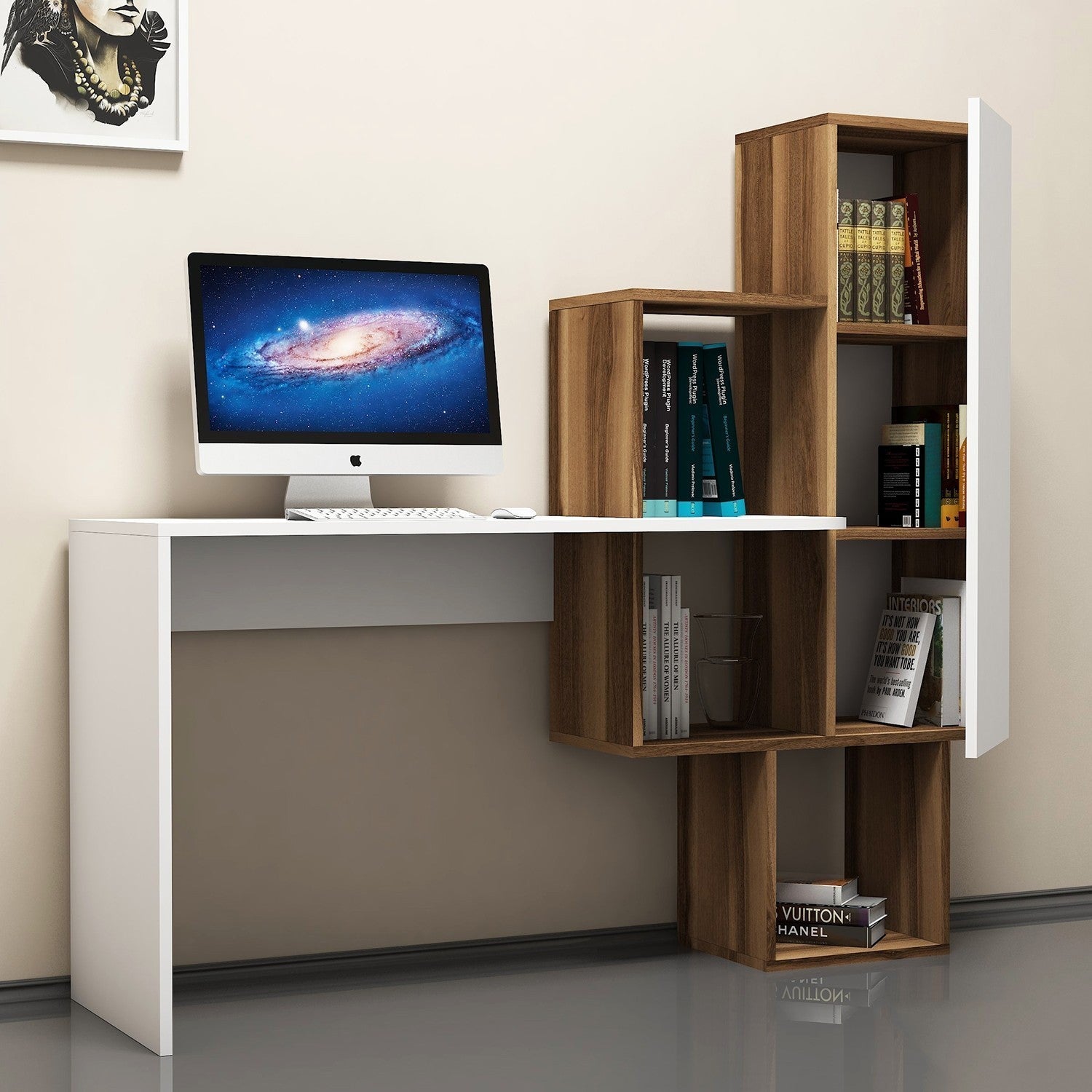 Bureau d'étude Açelya - Walnut, White