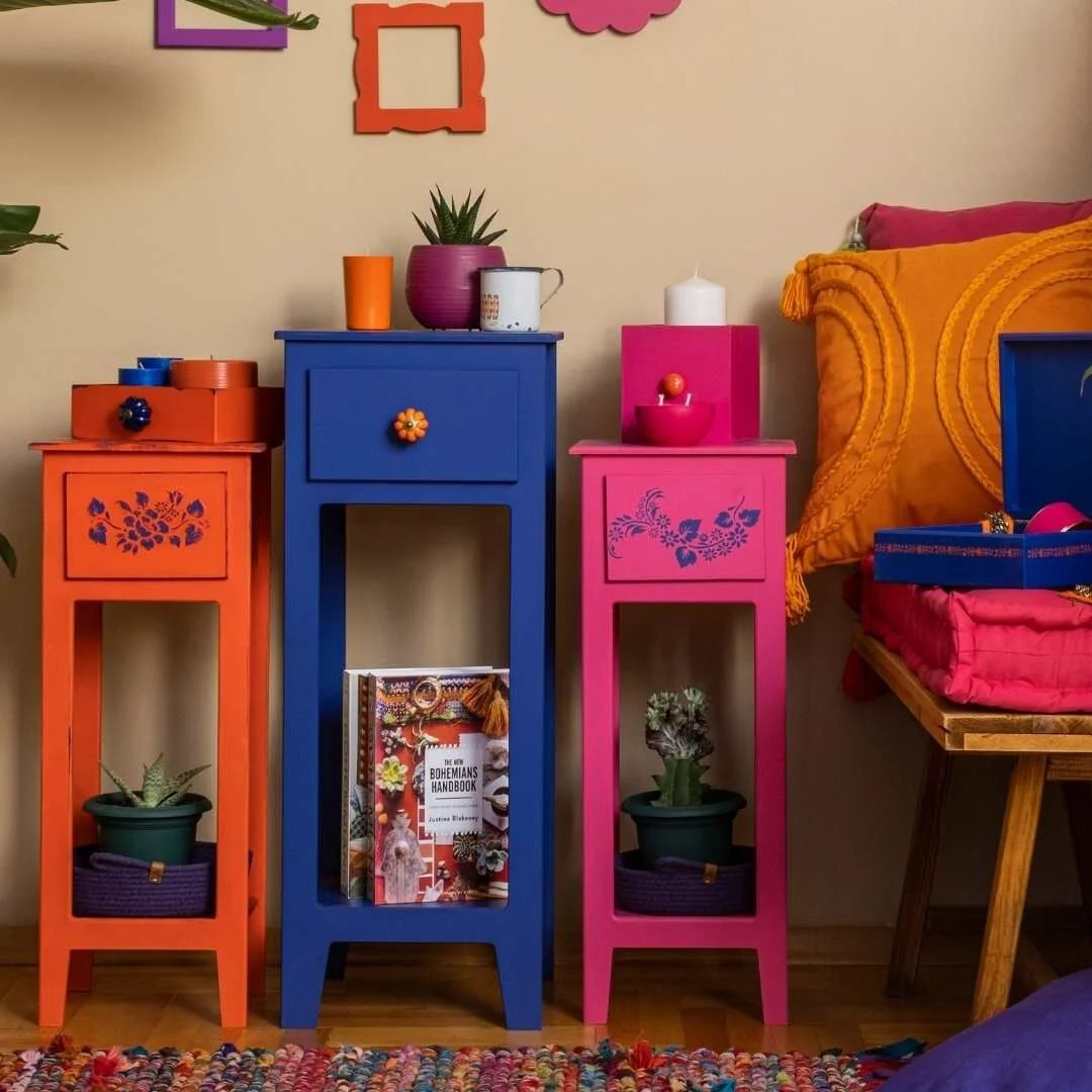 Commode mini bohème fuchsia