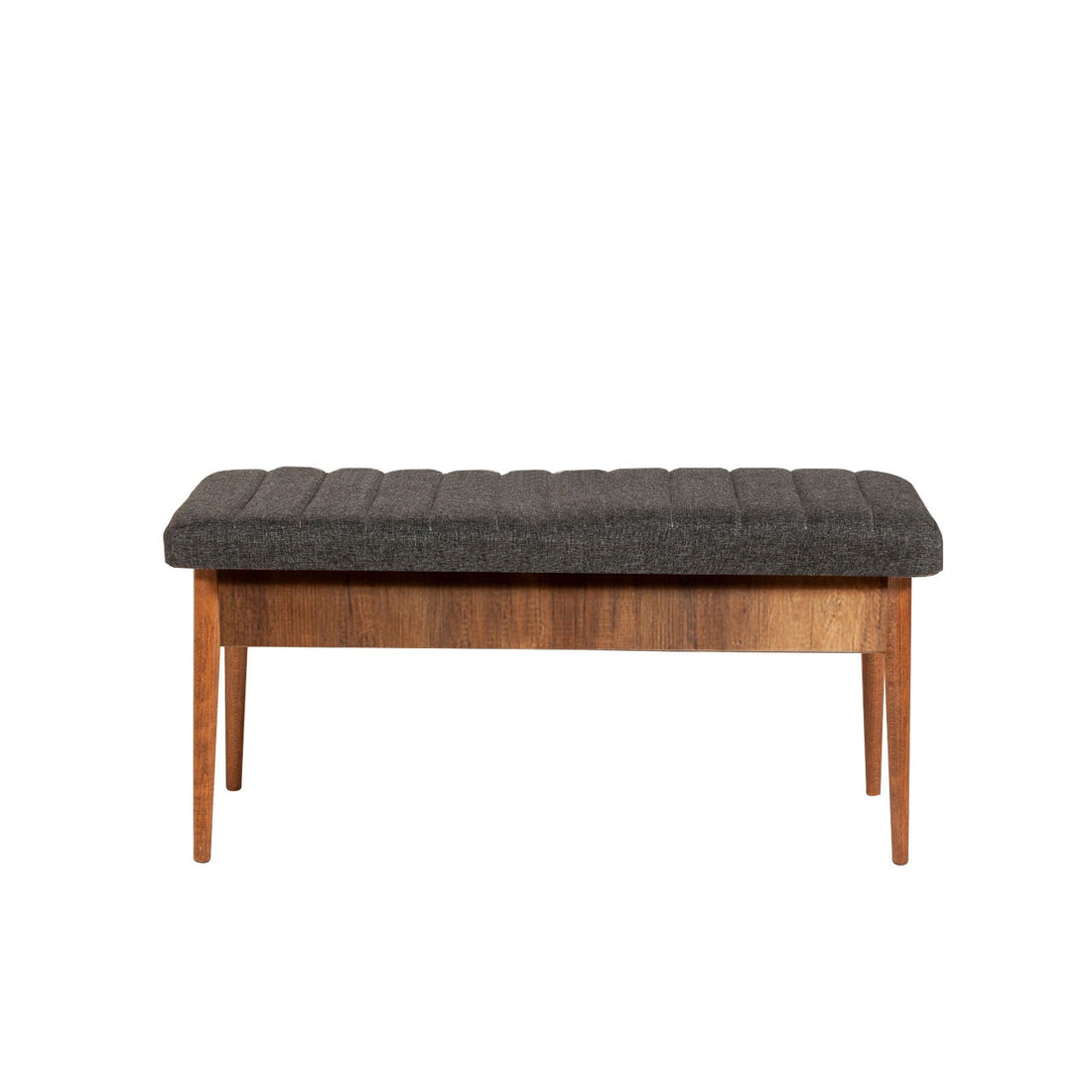 Table à manger et jeu de chaises extensible (5 pièces) Vina Walnut Anthracite