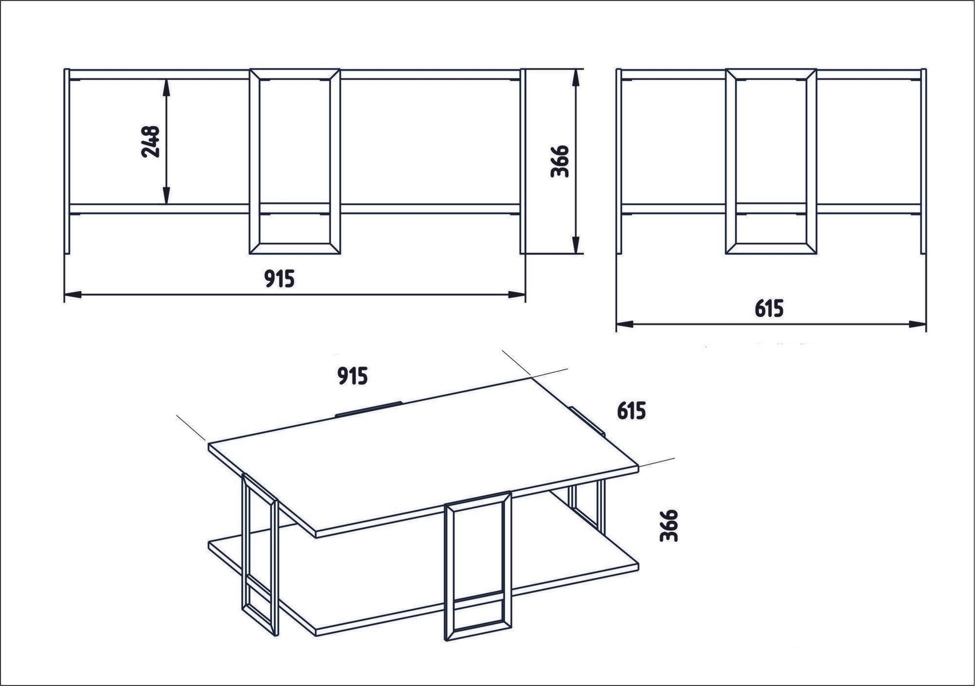 Table basse Polka - White