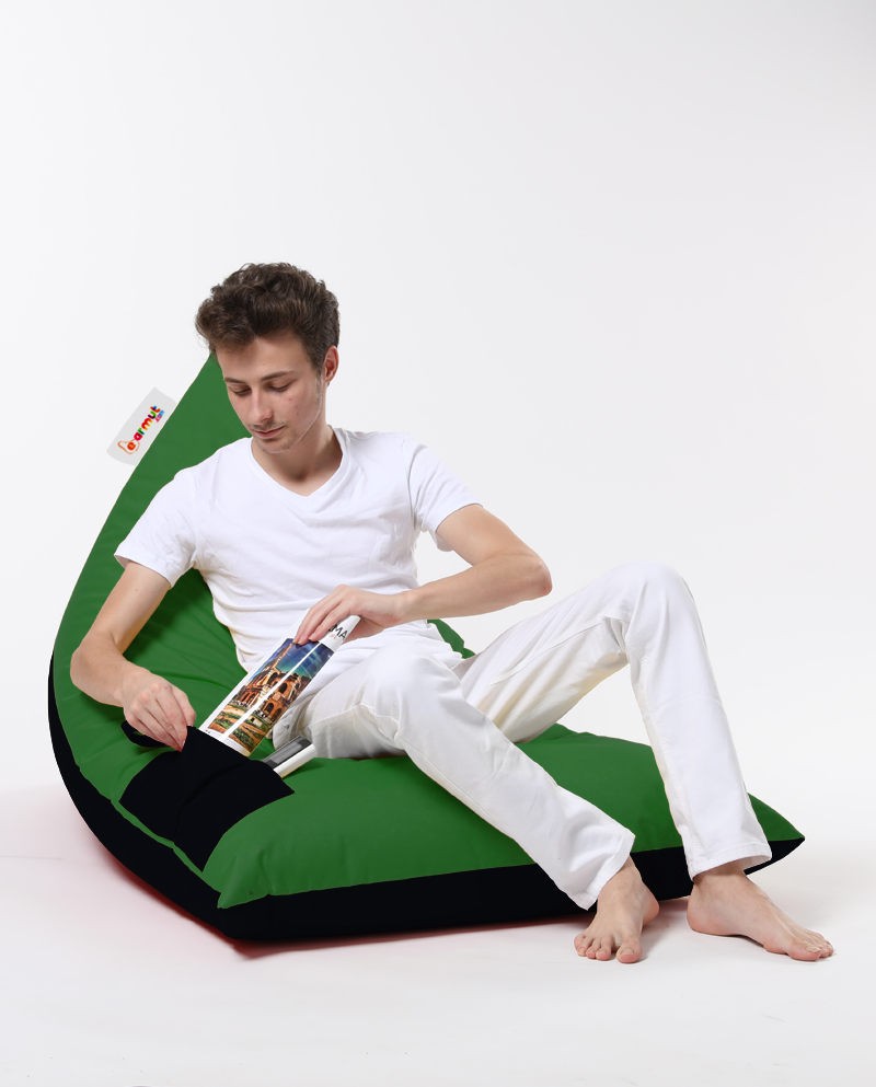 Pouf de jardin Pyramid Large Double Color Bed Pouf - Green