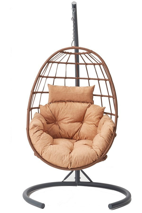 Chaise de balançoire unique de jardin Tavus - Cappucino, Coffee