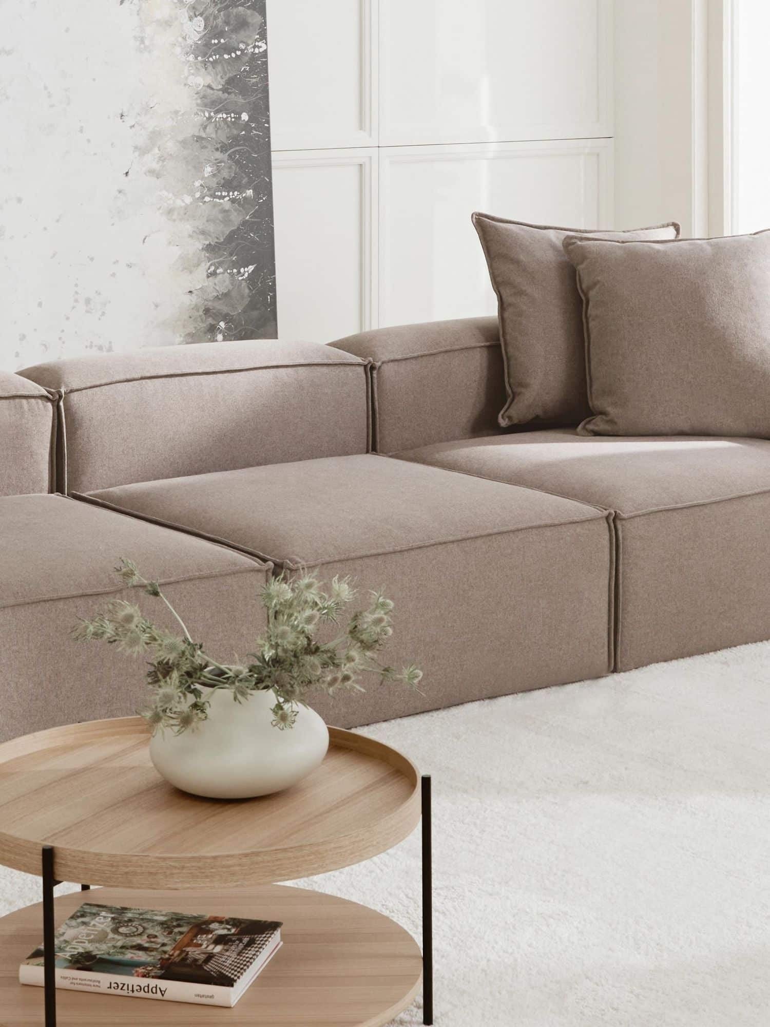 Chauffeuse modulable Frid en lin tissu