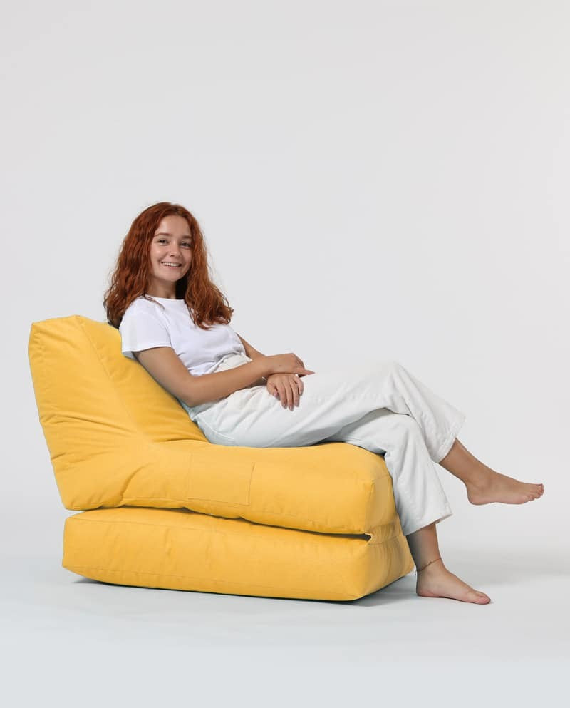 Siesta Pouf convertible / coussin de sol Kendel Jaune