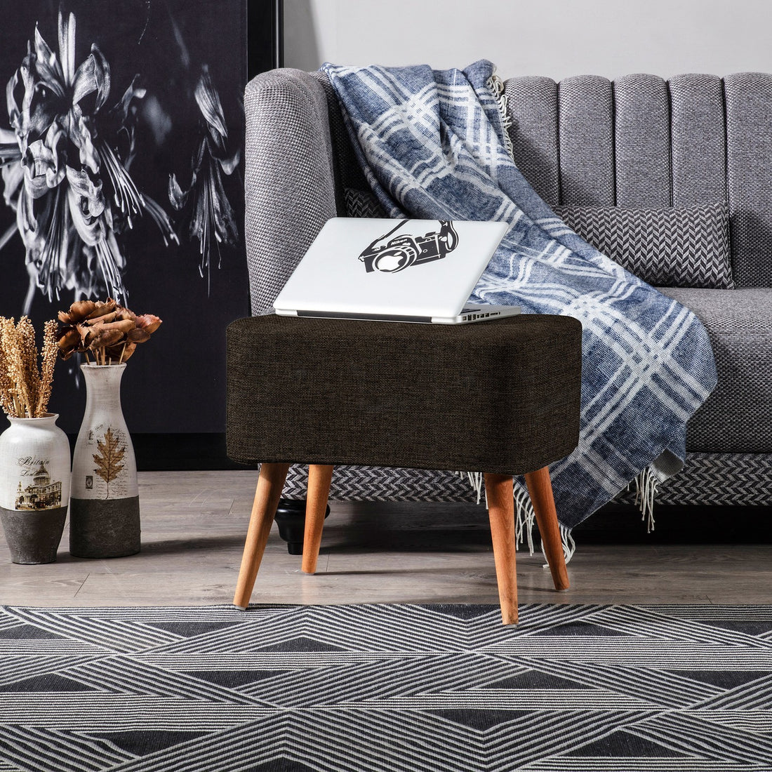 Albina Pouf anthracite