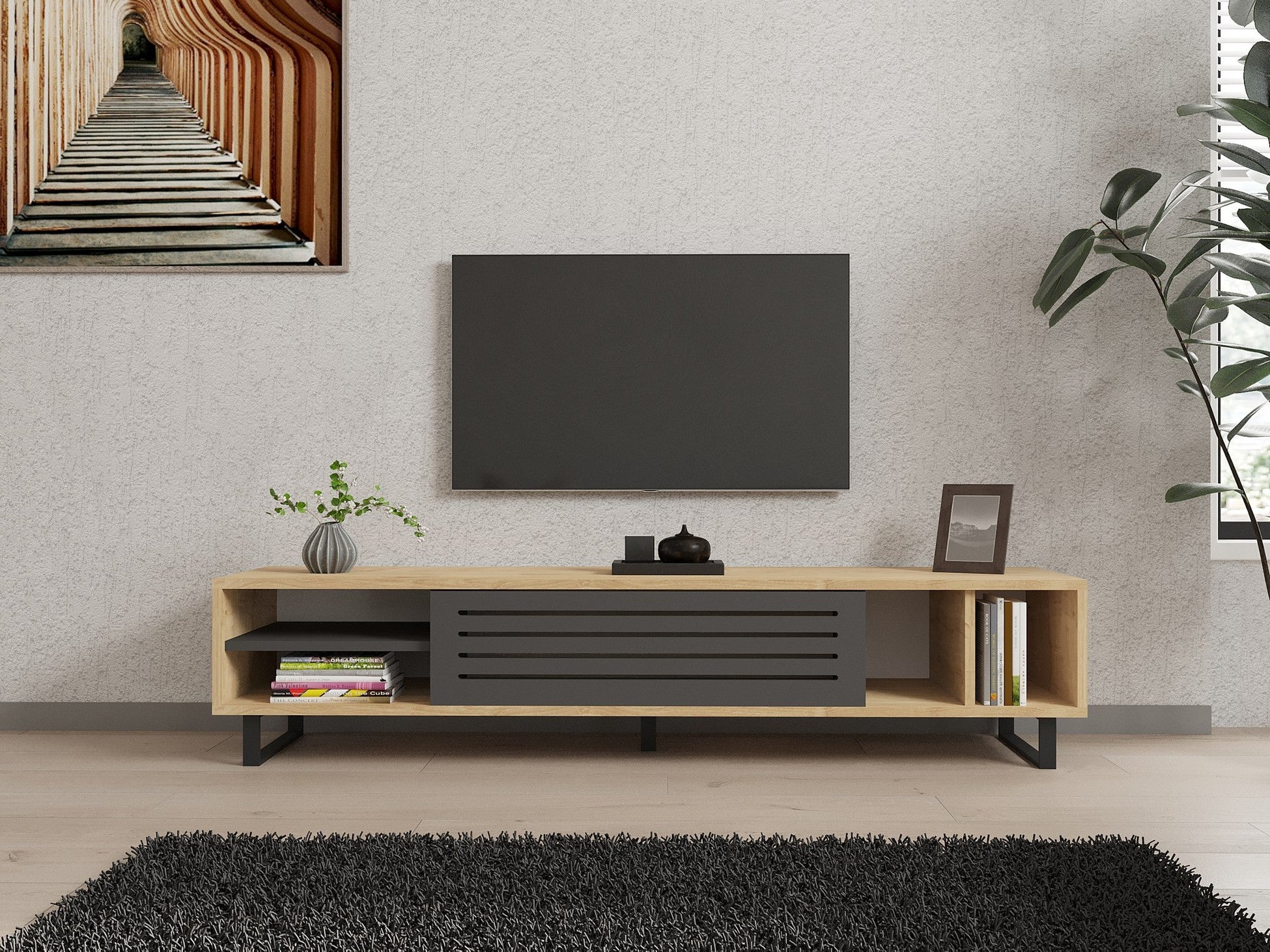Meuble TV Safir - Sapphire, Anthracite