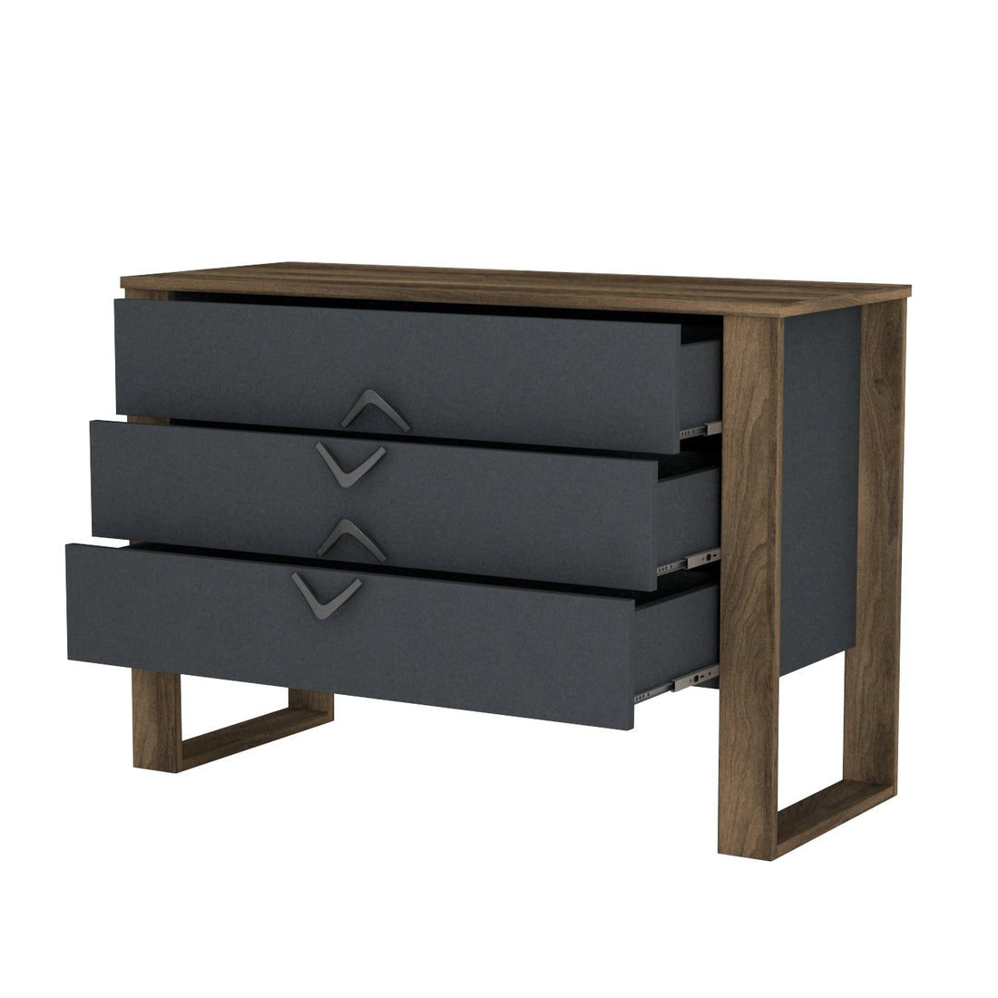 La commode Bumerang - Walnut, Anthracite
