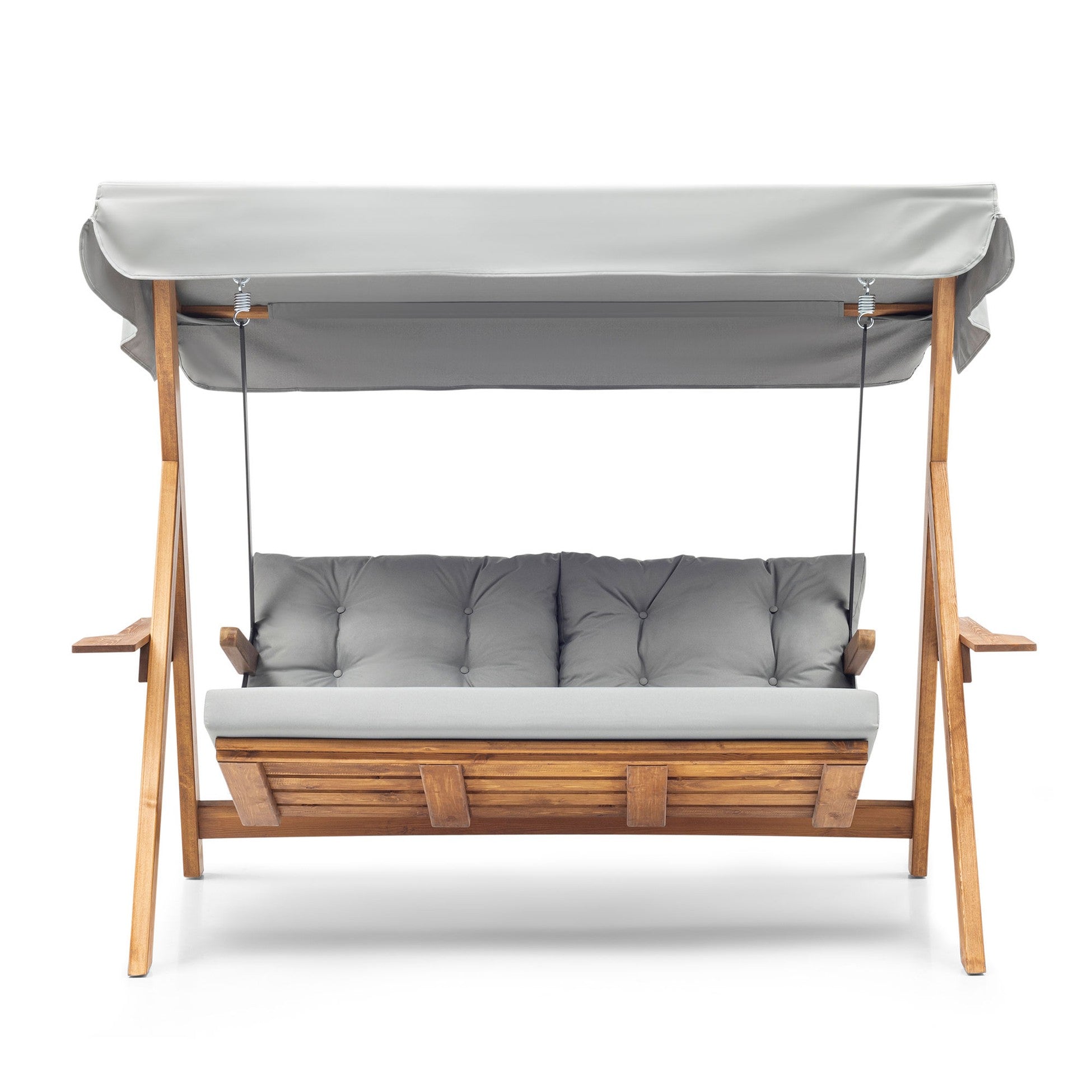 Chaise swing triple jardin Galata Swing S3 - Grey