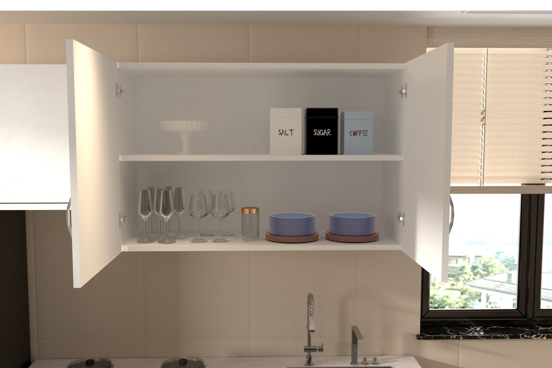 Armoires de cuisine Sinai 2 Kapak - White