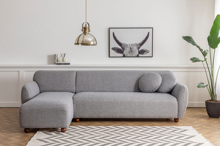 Canapé d'angle Eddy Corner (CHL-3R) - Light Grey
